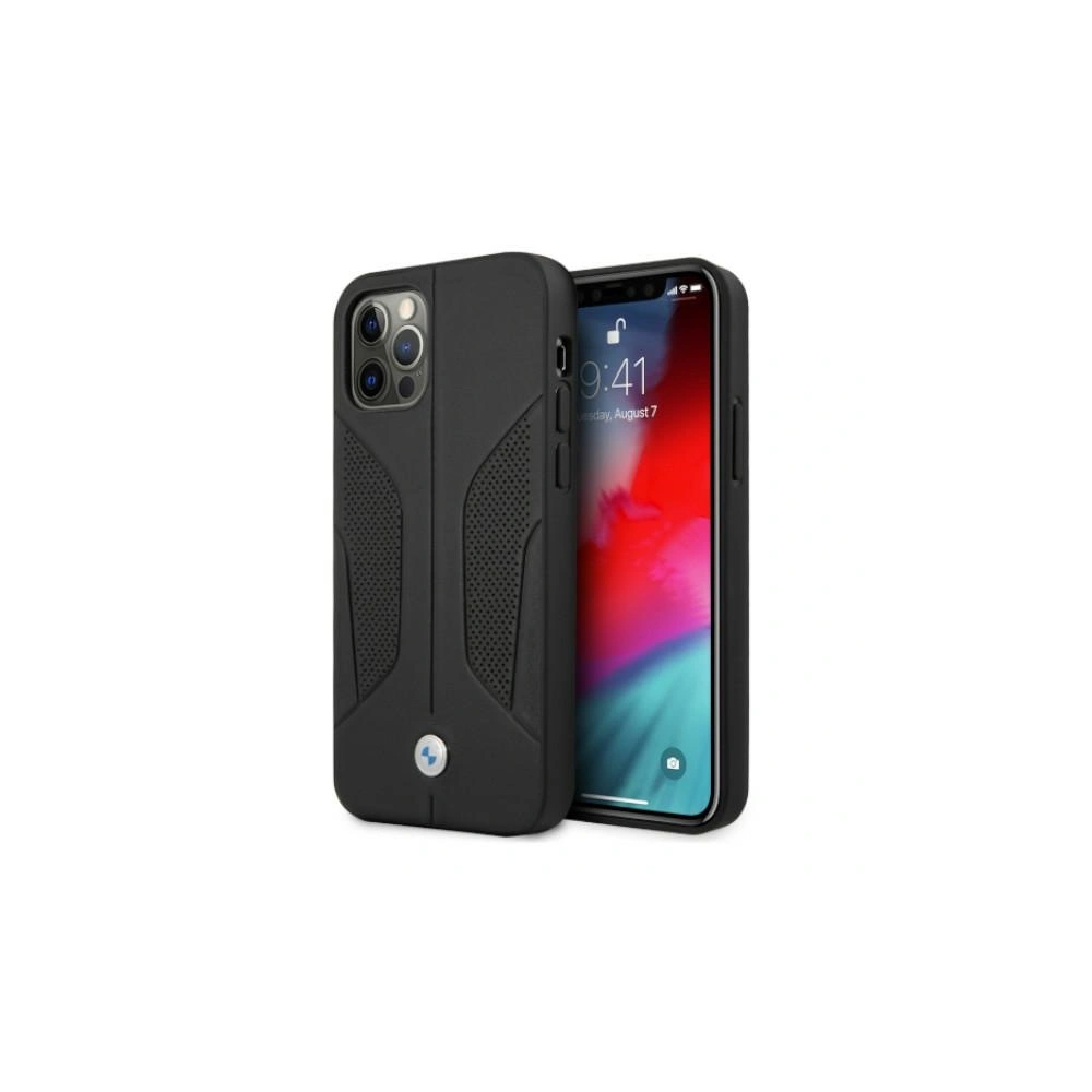 Etui BMW BMHCP12LRSCSK Apple iPhone 12 Pro Max czarny/black hardcase Leather Perforate Sides