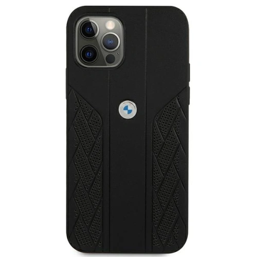Kup Etui BMW BMHCP12LRSPPK Apple iPhone 12 Pro Max czarny/black hardcase Leather Curve Perforate - BMW051BLK - {ean13} - Sklep Home Screen