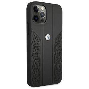 Kup Etui BMW BMHCP12LRSPPK Apple iPhone 12 Pro Max czarny/black hardcase Leather Curve Perforate - BMW051BLK - {ean13} - Sklep Home Screen
