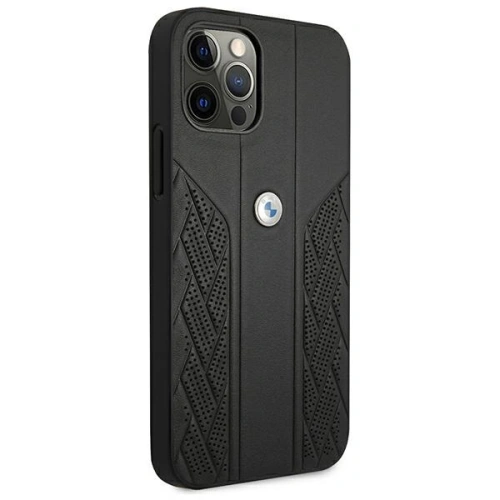 Kup Etui BMW BMHCP12LRSPPK Apple iPhone 12 Pro Max czarny/black hardcase Leather Curve Perforate - BMW051BLK - {ean13} - Sklep Home Screen