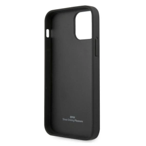 Etui BMW BMHCP12LRSCSK Apple iPhone 12 Pro Max fekete/black hardcase Bőr Perforált Oldalak