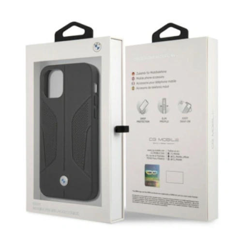 Kup Case BMW BMHCP12LRSCSK Apple iPhone 12 Pro Max schwarz/hardcase Leder Perforierte Seiten - BMW050BLK - {ean13} - Sklep Home Screen