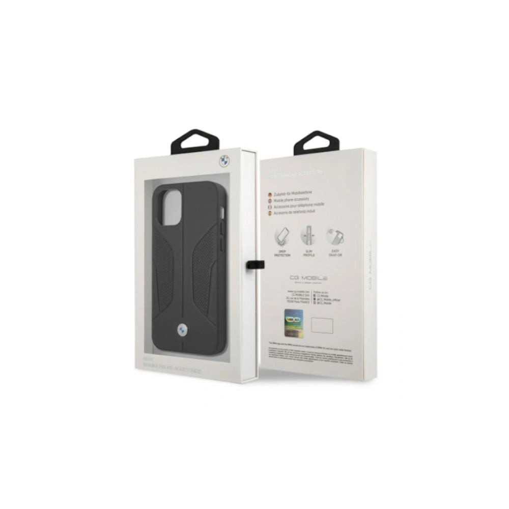 Etui BMW BMHCP12LRSCSK Apple iPhone 12 Pro Max czarny/black hardcase Leather Perforate Sides