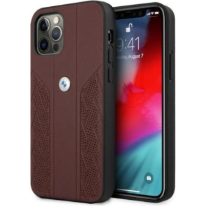 Kup Etui BMW BMHCP12LRSPPR Apple iPhone 12 Pro Max czerwony/red hardcase Leather Curve Perforate - BMW052RED - {ean13} - Sklep Home Screen