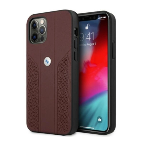 Kup Case BMW BMHCP12LRSPPR Apple iPhone 12 Pro Max rot/red hardcase Leather Curve Perforate - BMW052RED - {ean13} - Sklep Home Screen