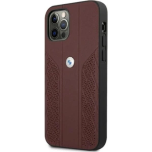 Kup Etui BMW BMHCP12LRSPPR Apple iPhone 12 Pro Max czerwony/red hardcase Leather Curve Perforate - BMW052RED - {ean13} - Sklep Home Screen