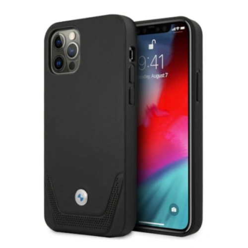 Kup Case BMW BMHCP12LRSWPK Apple iPhone 12 Pro Max schwarz/black hardcase Leder Perforiert - BMW053BLK - {ean13} - Sklep Home Screen