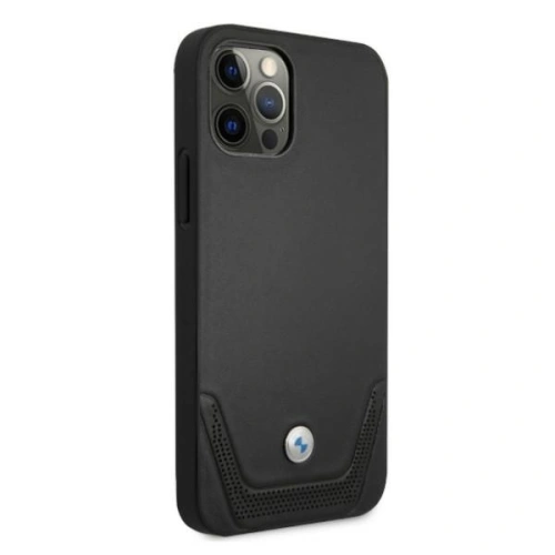 Kup Etui BMW BMHCP12LRSWPK Apple iPhone 12 Pro Max negru/black hardcase din piele perforată - BMW053BLK - {ean13} - Sklep Home Screen