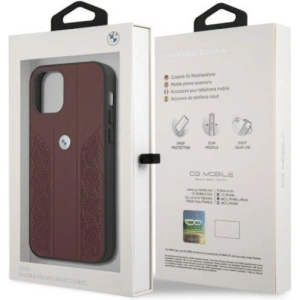 Kup Etui BMW BMHCP12LRSPPR Apple iPhone 12 Pro Max czerwony/red hardcase Leather Curve Perforate - BMW052RED - {ean13} - Sklep Home Screen