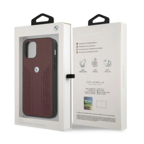 Kup Case BMW BMHCP12LRSPPR Apple iPhone 12 Pro Max rot/red hardcase Leather Curve Perforate - BMW052RED - {ean13} - Sklep Home Screen