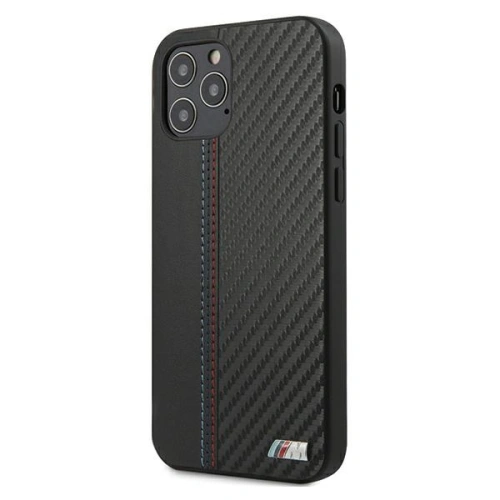 Kup Etui BMW BMHCP12MMCARBK Apple iPhone 12/12 Pro czarny/black hardcase M Collection PU Carbon Stripe - BMW065BLK - {ean13} - Sklep Home Screen