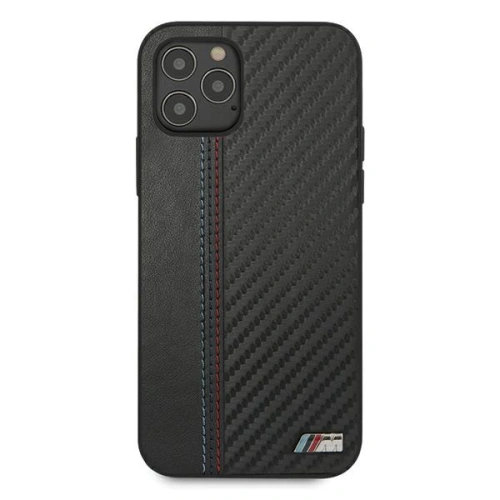 Kup Etui BMW BMHCP12MMCARBK Apple iPhone 12/12 Pro czarny/black hardcase M Collection PU Carbon Stripe - BMW065BLK - {ean13} - Sklep Home Screen