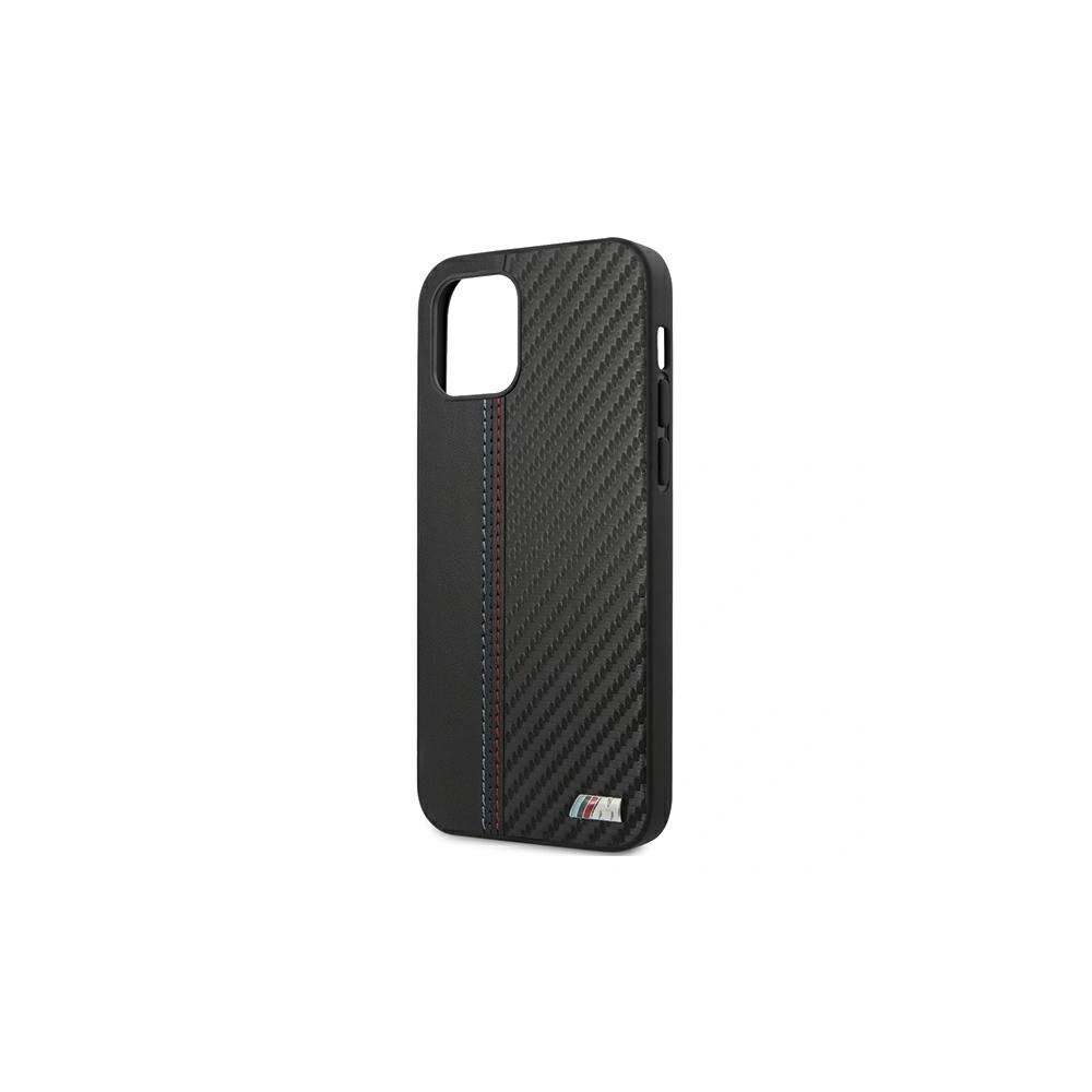 Etui BMW BMHCP12MMCARBK Apple iPhone 12/12 Pro czarny/black hardcase M Collection PU Carbon Stripe