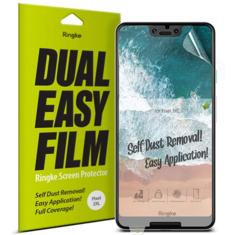 Folia Ringke Dual Easy Full Cover Google Pixel 3 XL Case Friendly