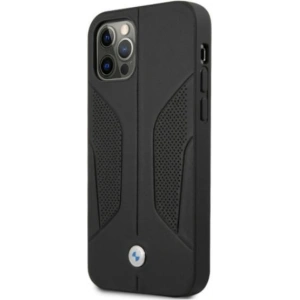 Kup Etui BMW BMHCP12MRSCSK Apple iPhone 12/12 Pro fekete/black hardcase Bőr Perforált Oldalak - BMW073BLK - {ean13} - Sklep Home Screen