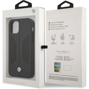 Kup Etui BMW BMHCP12MRSCSK Apple iPhone 12/12 Pro fekete/black hardcase Bőr Perforált Oldalak - BMW073BLK - {ean13} - Sklep Home Screen