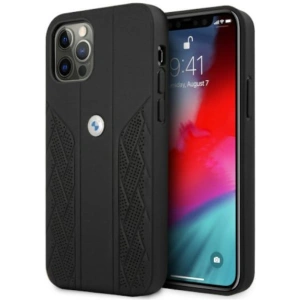 Kup Etui BMW BMHCP12MRSPPK Apple iPhone 12/12 Pro czarny/black hardcase Leather Curve Perforate - BMW075BLK - {ean13} - Sklep Home Screen