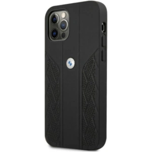 Kup Etui BMW BMHCP12MRSPPK Apple iPhone 12/12 Pro fekete/hardcase Leather Curve Perforate - BMW075BLK - {ean13} - Sklep Home Screen