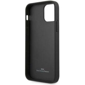 BMW BMHCP12MRSPPK Apple iPhone 12/12 Pro black hardcase Leather Curve Perforate