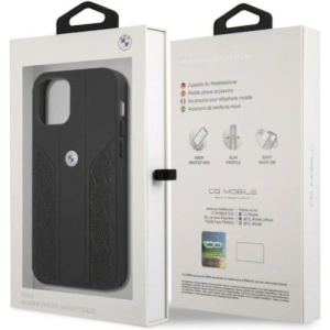 Kup Etui BMW BMHCP12MRSPPK Apple iPhone 12/12 Pro fekete/hardcase Leather Curve Perforate - BMW075BLK - {ean13} - Sklep Home Screen