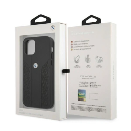 Kup Etui BMW BMHCP12MRSPPK Apple iPhone 12/12 Pro černý/black hardcase Leather Curve Perforate - BMW075BLK - {ean13} - Sklep Home Screen