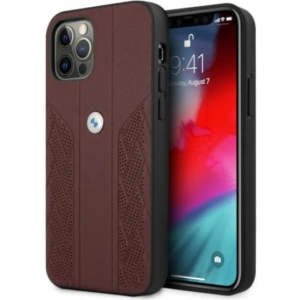 Kup Etui BMW BMHCP12MRSPPR Apple iPhone 12/12 Pro czerwony/red hardcase Leather Curve Perforate - BMW076RED - {ean13} - Sklep Home Screen