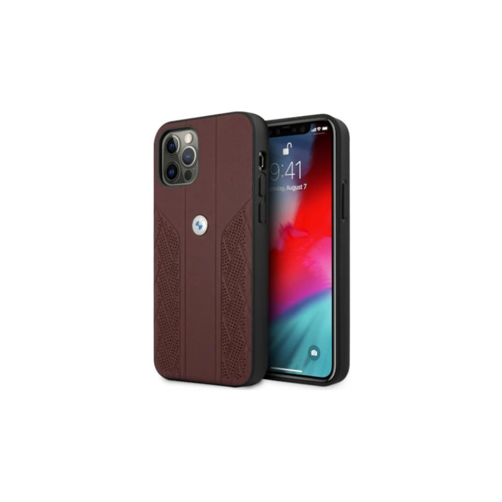Etui BMW BMHCP12MRSPPR Apple iPhone 12/12 Pro czerwony/red hardcase Leather Curve Perforate