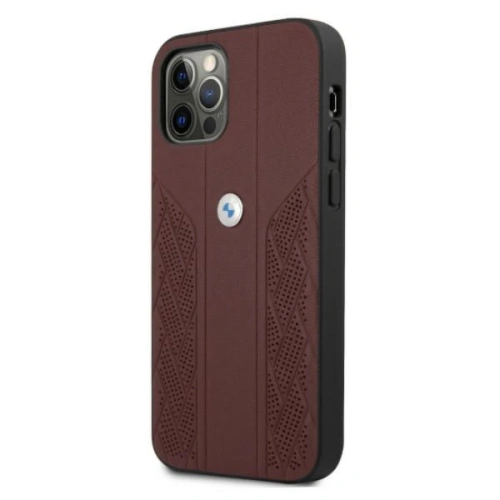 Kup Etui BMW BMHCP12MRSPPR Apple iPhone 12/12 Pro czerwony/red hardcase Leather Curve Perforate - BMW076RED - {ean13} - Sklep Home Screen