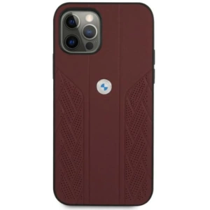 BMW BMHCP12MRSPPR Apple iPhone 12/12 Pro red hardcase Leather Curve Perforate