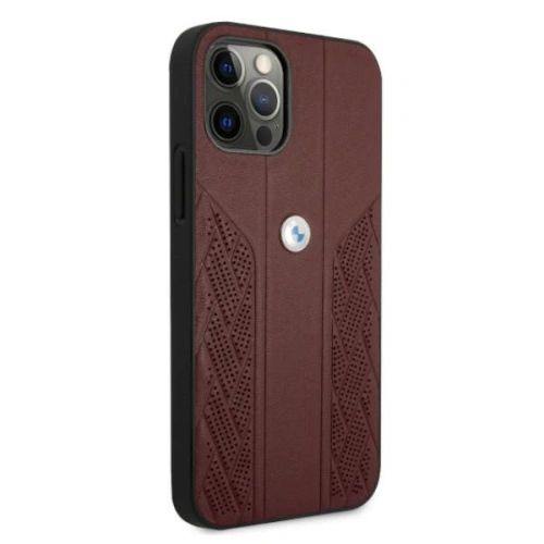 Kup Etui BMW BMHCP12MRSPPR Apple iPhone 12/12 Pro czerwony/red hardcase Leather Curve Perforate - BMW076RED - {ean13} - Sklep Home Screen