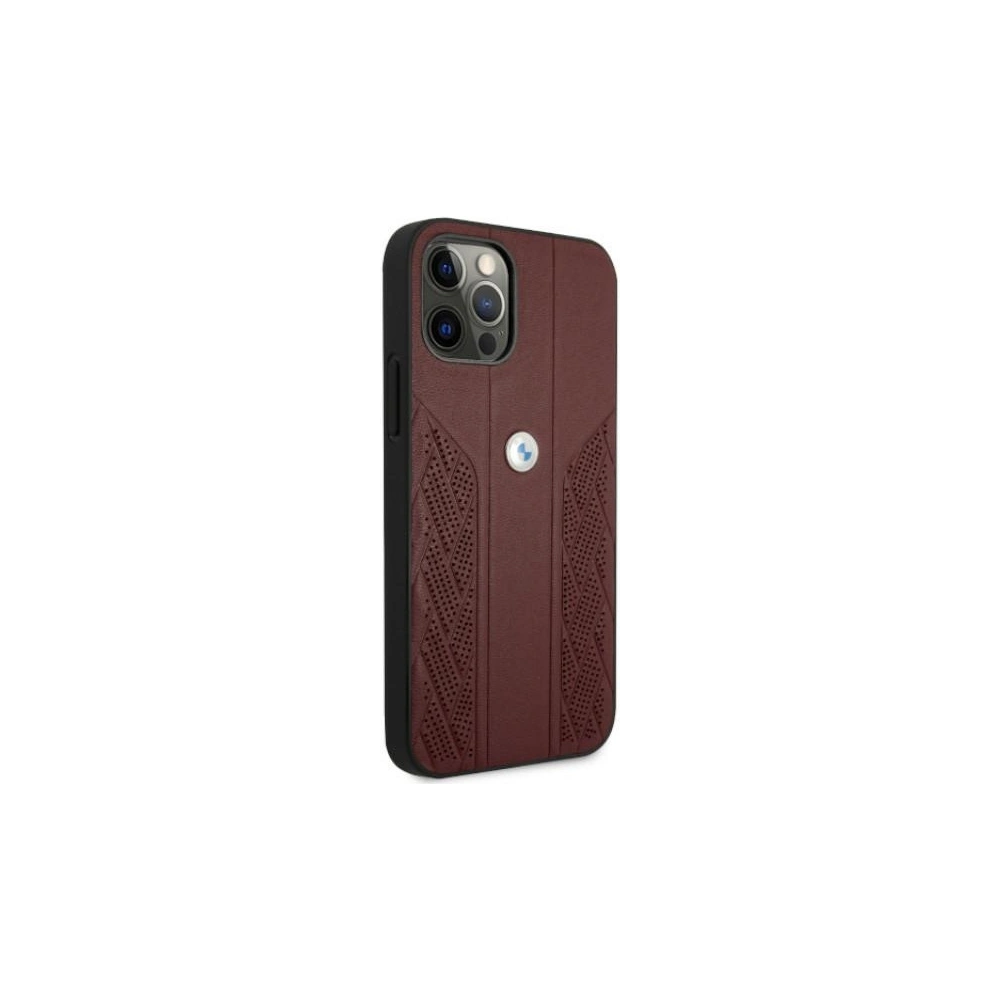 Etui BMW BMHCP12MRSPPR Apple iPhone 12/12 Pro czerwony/red hardcase Leather Curve Perforate