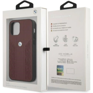 Kup Etui BMW BMHCP12MRSPPR Apple iPhone 12/12 Pro piros/red hardcase Leather Curve Perforate - BMW076RED - {ean13} - Sklep Home Screen
