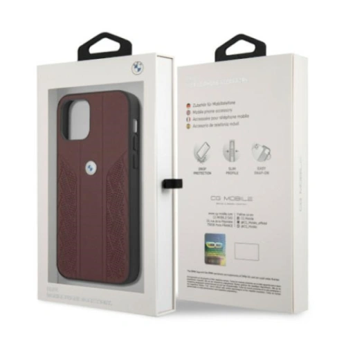 Kup Etui BMW BMHCP12MRSPPR Apple iPhone 12/12 Pro czerwony/red hardcase Leather Curve Perforate - BMW076RED - {ean13} - Sklep Home Screen