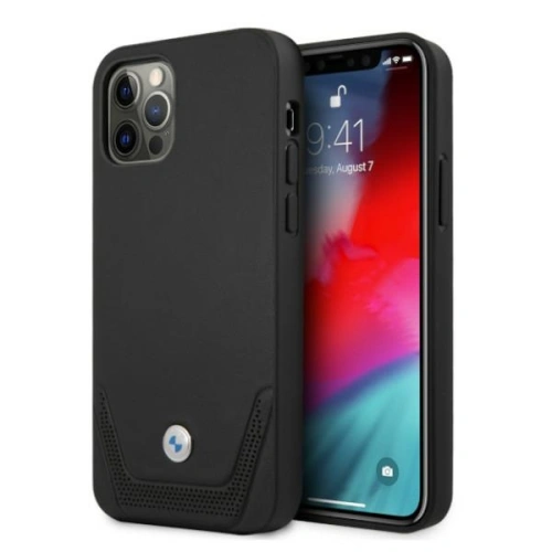 Kup Case BMW BMHCP12MRSWPK Apple iPhone 12/12 Pro schwarz/black hardcase Leder Perforiert - BMW077BLK - {ean13} - Sklep Home Screen