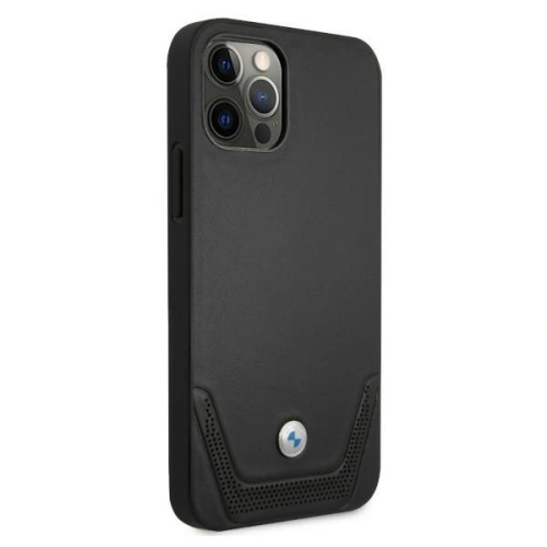 Kup Case BMW BMHCP12MRSWPK Apple iPhone 12/12 Pro schwarz/black hardcase Leder Perforiert - BMW077BLK - {ean13} - Sklep Home Screen