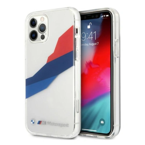 Kup Case BMW BMHCP12MSKTGT Apple iPhone 12/12 Pro transparentes Hardcase Motorsport Tricolor - BMW079CL - {ean13} - Sklep Home Screen