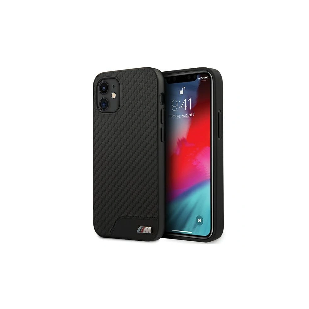Etui BMW BMHCP12SCABBK Apple iPhone 12 mini czarny/black hardcase M Collection PU Carbon