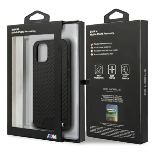 Kup Etui BMW BMHCP12SCABBK Apple iPhone 12 mini negru/black hardcase M Collection PU Carbon - BMW086BLK - {ean13} - Sklep Home Screen
