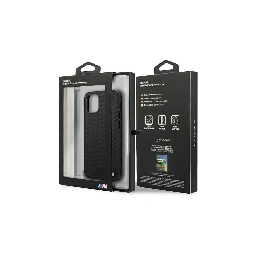 Etui BMW BMHCP12SCABBK Apple iPhone 12 mini czarny/black hardcase M Collection PU Carbon