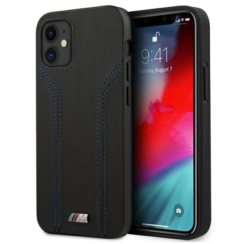 Kup Etui BMW BMHCP12SDLBK Apple iPhone 12 mini negru/black hardcase M Collection Blue Lines - BMW087BLK - {ean13} - Sklep Home Screen
