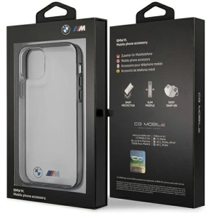 Etui BMW BMHCP12SMBTOK Apple iPhone 12 mini transparentní tvrdý obal Sandblast