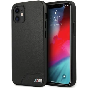 Kup Etui BMW BMHCP12SMHOLBK Apple iPhone 12 mini czarny/black hardcase M Collection Smooth PU - BMW090BLK - {ean13} - Sklep Home Screen