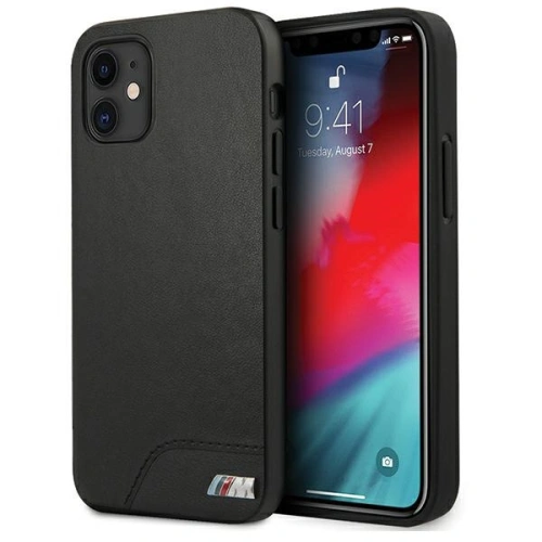 Kup Etui BMW BMHCP12SMHOLBK Apple iPhone 12 mini negru/black hardcase M Collection Smooth PU - BMW090BLK - {ean13} - Sklep Home Screen