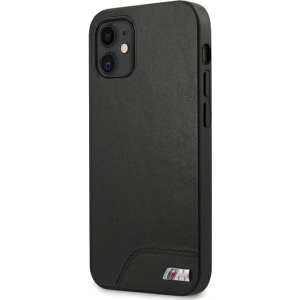 Kup Etui BMW BMHCP12SMHOLBK Apple iPhone 12 mini czarny/black hardcase M Collection Smooth PU - BMW090BLK - {ean13} - Sklep Home Screen