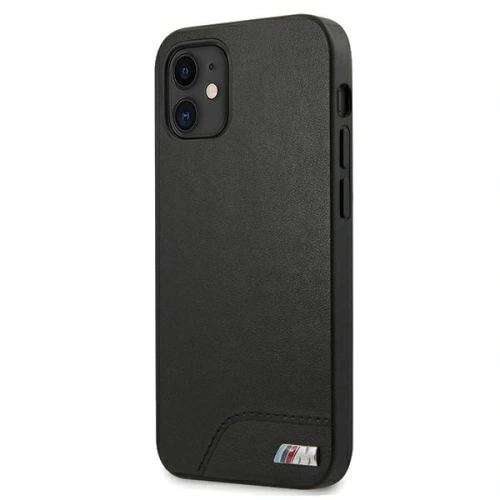 Kup Etui BMW BMHCP12SMHOLBK Apple iPhone 12 mini negru/black hardcase M Collection Smooth PU - BMW090BLK - {ean13} - Sklep Home Screen