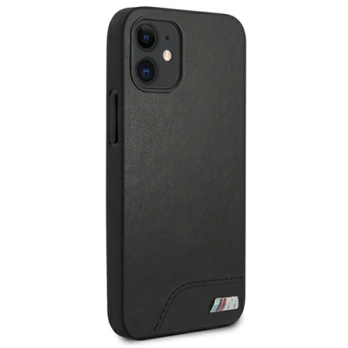 Kup Etui BMW BMHCP12SMHOLBK Apple iPhone 12 mini negru/black hardcase M Collection Smooth PU - BMW090BLK - {ean13} - Sklep Home Screen