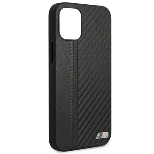 Kup Etui BMW BMHCP12SMCARBK Apple iPhone 12 mini negru/black hardcase M Collection PU Carbon Stripe - BMW089BLK - {ean13} - Sklep Home Screen
