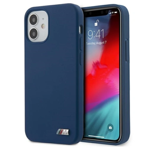 Kup Etui BMW BMHCP12SMSILNA Apple iPhone 12 mini albastru/blue hardcase Silicon M Collection - BMW092BLU - {ean13} - Sklep Home Screen