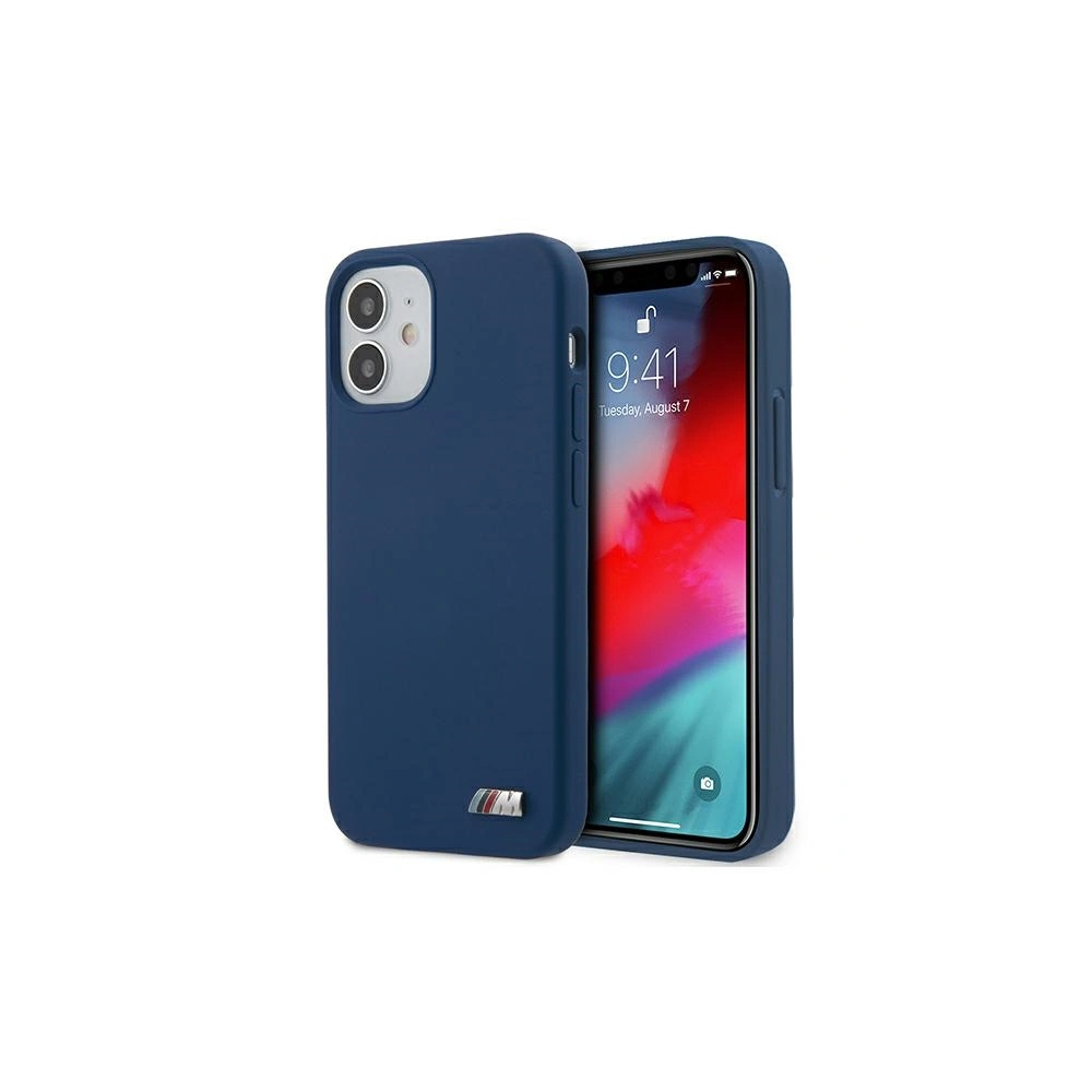 Etui BMW BMHCP12SMSILNA Apple iPhone 12 mini niebieski/blue hardcase Silicone M Collection