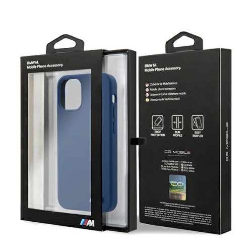 Kup Etui BMW BMHCP12SMSILNA Apple iPhone 12 mini albastru/blue hardcase Silicon M Collection - BMW092BLU - {ean13} - Sklep Home Screen